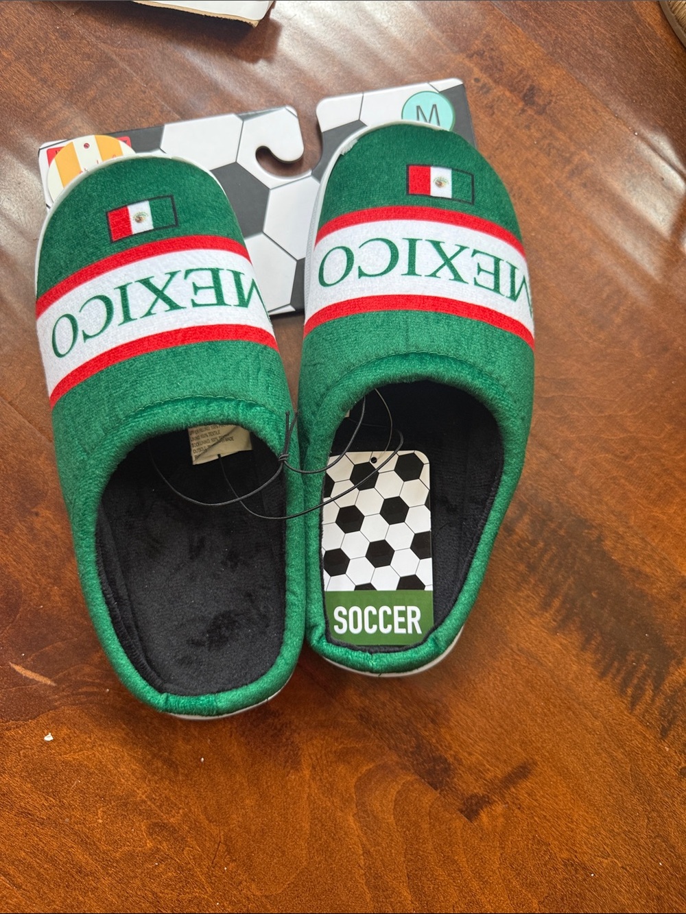 Mexico Green Soccer Slippers